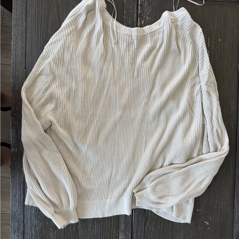 lululemon athletica reversible crossover sweater white opal